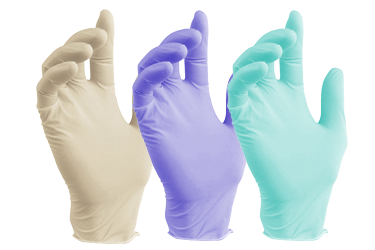 Colored shop disposable gloves